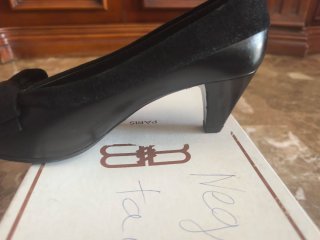 Zapatos Salón Balenciaga Negros con Lazo