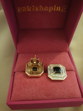 Pendientes Oro 18k Negro y Dorado