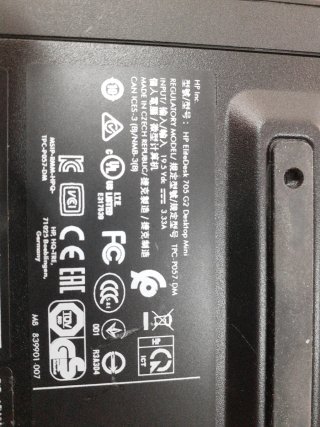 HP EliteDesk 705 G2 Mini PC Negro