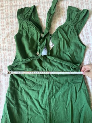 Mono lino Mango Verde Talla xs