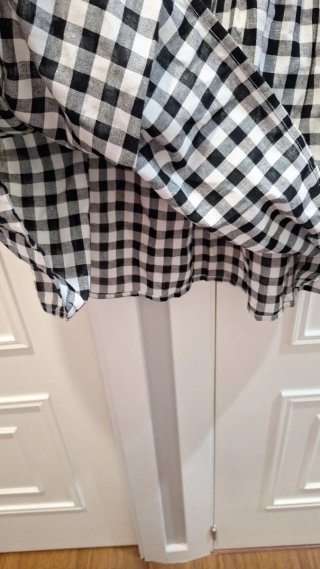 Vestido cuadros blanco y negro T. L