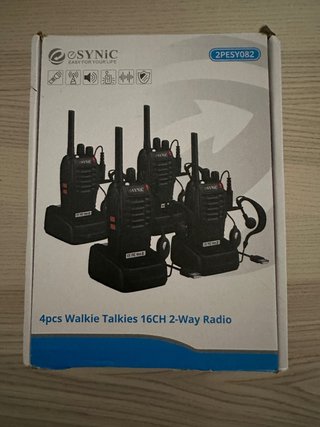 4 Walkie-Talkies eSynic 16CH 2-Way Radio