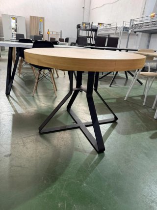 Mesa redonda madera y metal