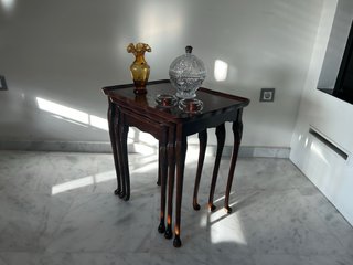 Juego mesas encajables madera