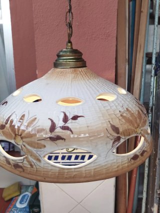 Lámpara techo cerámica vintage