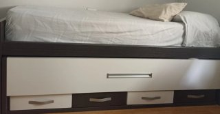 Cama nido 90cm con cajones