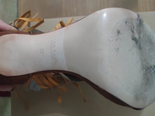 Sandalias tacón con flecos