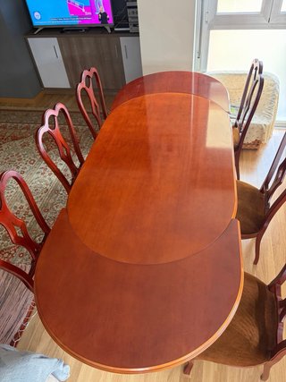 Mesa y 6 Sillas Vintage Estilo Victoriano