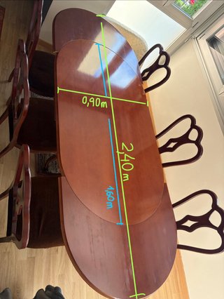 Mesa y 6 Sillas Vintage Estilo Victoriano