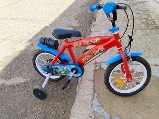 Bicicleta Patrulla Canina Roja y Azul
