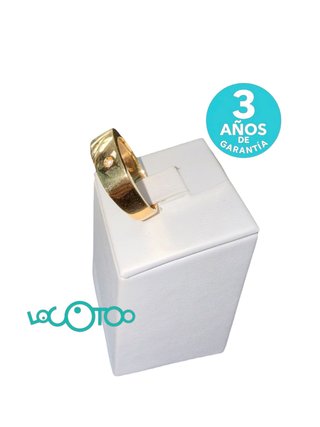 ANILLO ORO AMARILLO 18K CON PIEDRA BLANCA 4,50GR