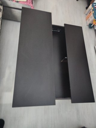 Mesa de salón elevable negra