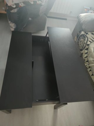 Mesa de salón elevable negra