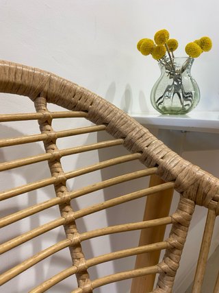 Silla ratán sintético con reposabrazos