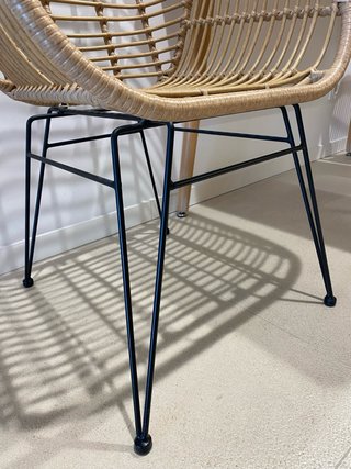 Silla ratán sintético con reposabrazos