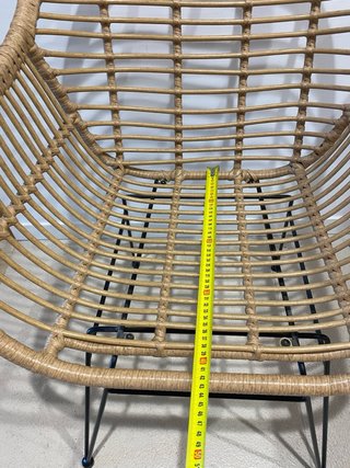 Silla ratán sintético con reposabrazos