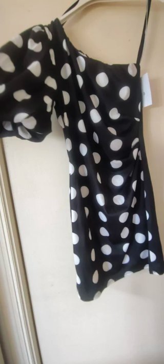 Vestido lunares negro y blanco Talla S/M