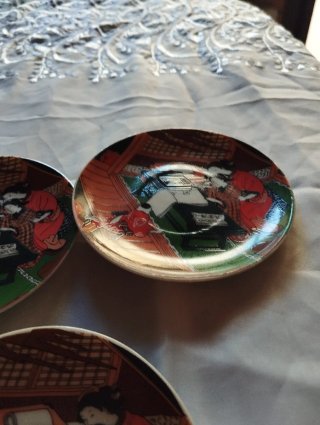 Piattini vintage Geisha - Set 5 pezzi