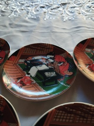 Piattini vintage Geisha - Set 5 pezzi