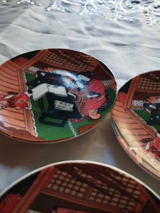 Piattini vintage Geisha - Set 5 pezzi