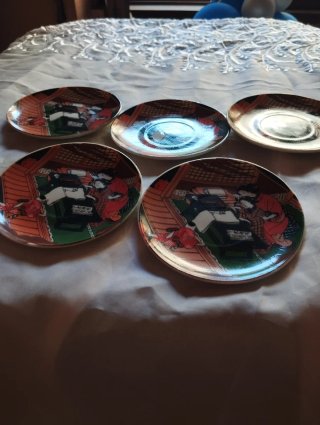 Piattini vintage Geisha - Set 5 pezzi