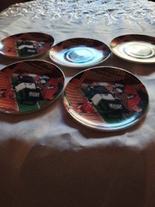 Piattini vintage Geisha - Set 5 pezzi