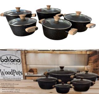 Set 10 Pezzi  Bavaria WoodPots Induzione