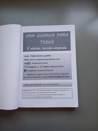 Libro "Una Quimica para todos" 1 y 2 bachillerato