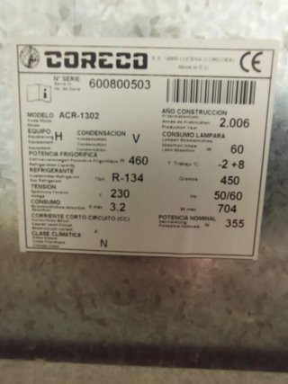 Frigorífico Industrial Coreco Doble Puerta