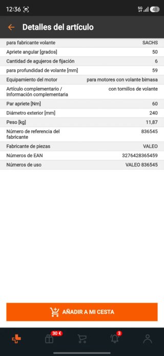 Volante Bimasa Valeo 836545 Nuevo Grupo VAG