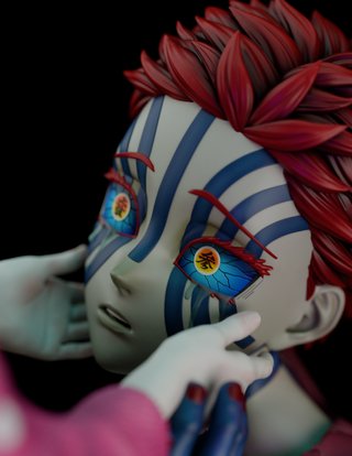 Figura Resina Akaza y Koyuki Kimetsu no Yaiba