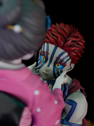Figura Resina Akaza y Koyuki Kimetsu no Yaiba