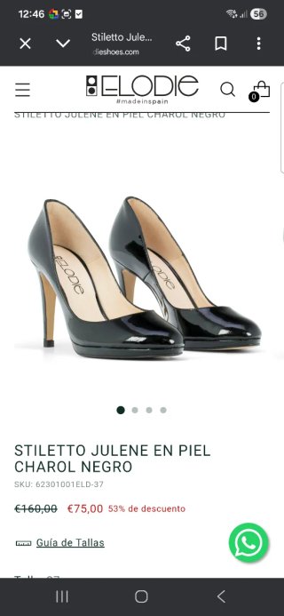 Zapatos de tacón Belodie charol negro