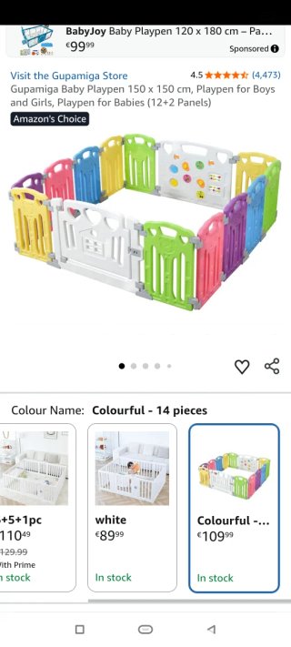 Parque infantil modular de colores