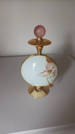Elegant Set di Trucco in Cristallo e Metallo Dorato