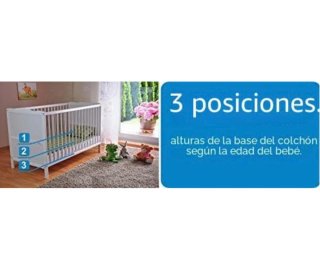 Cuna de bebé blanca