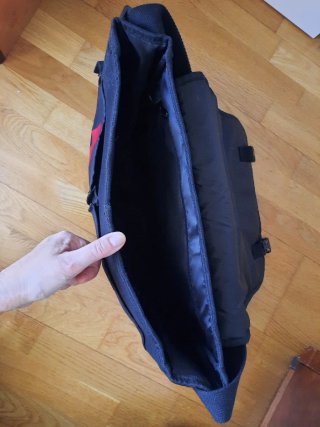 Borsa a cartella ACDC nera e rossa