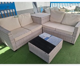 CONJUNTO SOFAS EXTERIOR RATAN NUEVO