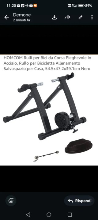 Rullo Allenamento Bici HOMCOM Acciaio Nero