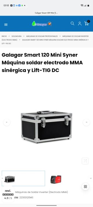 Soldadora Galagar Smart 120 Mini Syner