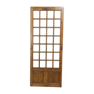 Puerta doble madera vidrieras principios S.XX