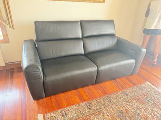 Sofá eléctrico reclinable de piel