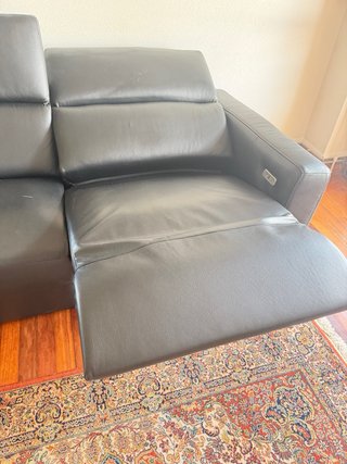 Sofá eléctrico reclinable de piel