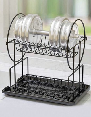 Escurridor de platos metálico negro