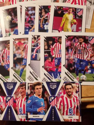 44 Cartas Panini Club Atlético de Madrid