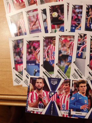 44 Cartas Panini Club Atlético de Madrid