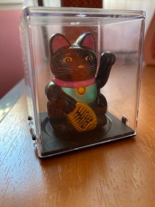 Maneki Neko Negro Gato Suerte