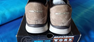 Zapatos Skechers Ante Marrón/Gris