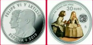 Moneda Conmemorativa Las Meninas 30 Euroe