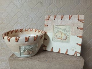 Set Decoración Cerámica Peras